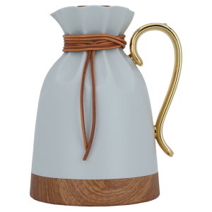 Everest Balqis Thermos, 1 liter, glass inner shell, plastic outer shell - white brown product image 2