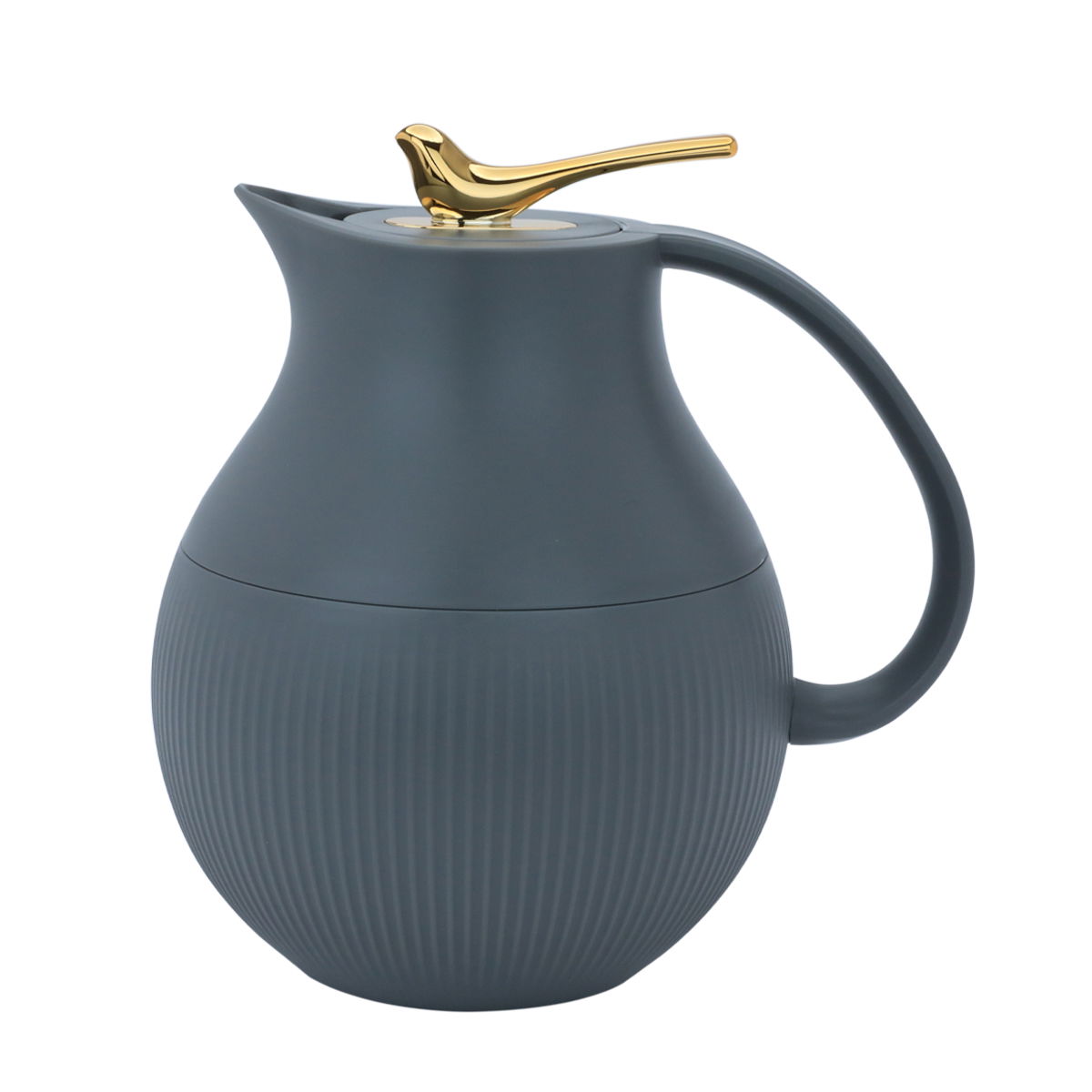 Al Saif Gallery Royal 6 thermos, 950 ml, glass inner container, plastic outer shell - dark gray product image