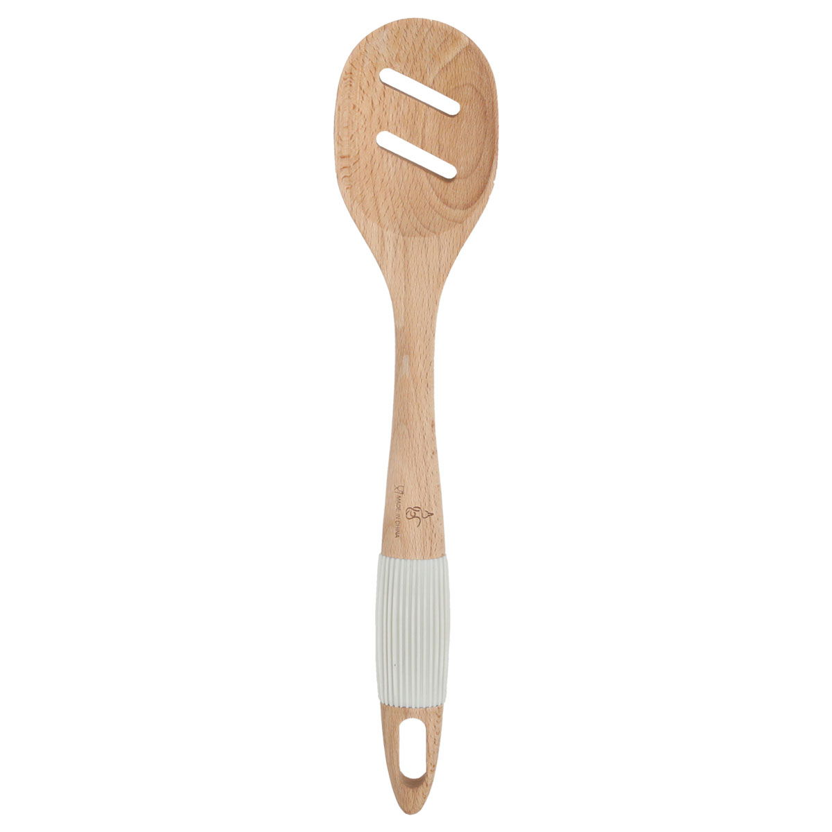 Al Saif Gallery wooden spoon, plastic handle, perforated - wooden product image 2