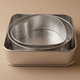 Al Saif Gallery Aluminum Cake Pans Set, 25 x 25 / 23 x 23 / 26 cm, 3 Pieces - Silver product image 1