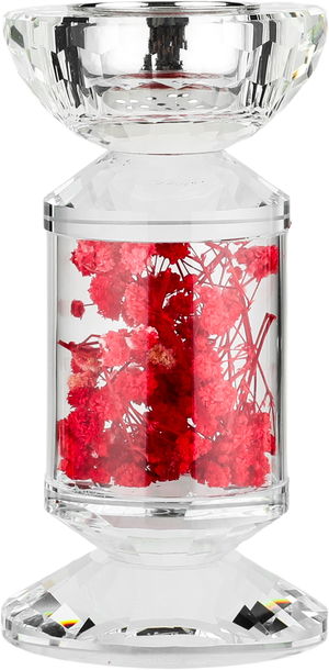 مبخرة زجاج السيف غاليري، 8x8x15 سم، حجم صغير، قاعدة - شفاف أحمر product image 2