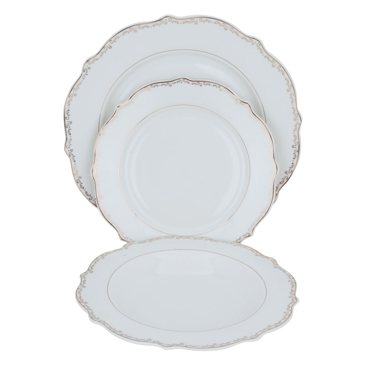 Al Saif Gallery Porcelain Dining Set, 65 Pieces - Golden White product image 5