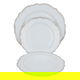 طقم سفرة بورسلان السيف غاليري، 65 قطعة - أبيض ذهبي product image 5