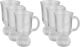 Al Saif Gallery Glass Cup Set, 6 Pieces, Base, Handle - Clear product image 1