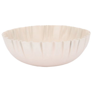 Al Saif Gallery painted iron serving bowl, 19 x 19 x 6 cm, deep, round - light beige product image