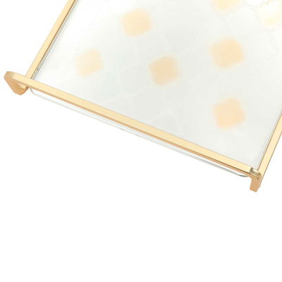Tofariyah Steel Al Saif Gallery, 42x30x7.8 cm, rectangular, engraved, with large gold-silver square handle product image 3