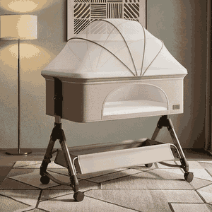 سرير اطفال حديد، 80×50 سم - بني product image