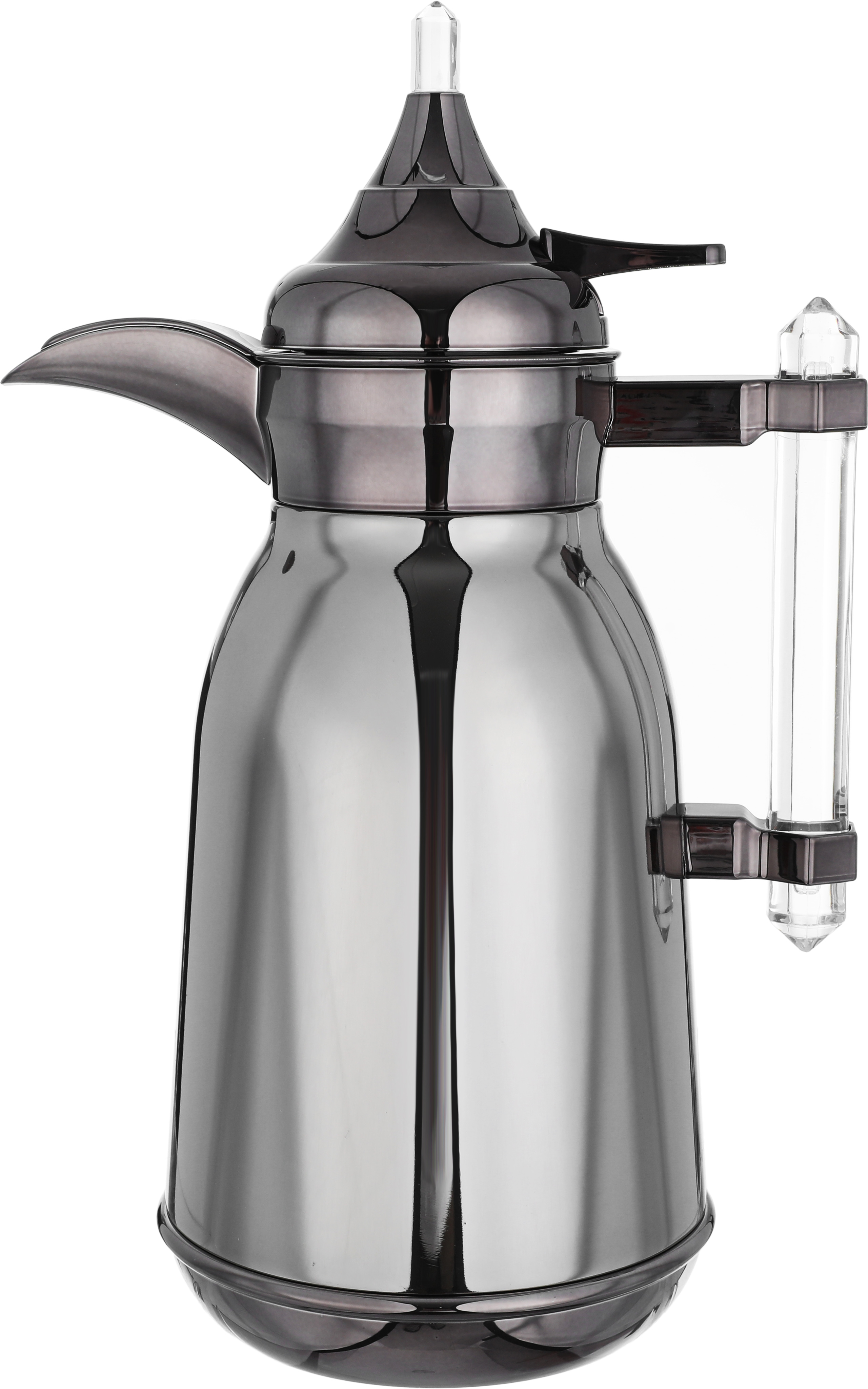 Al Saif Gallery Shahad thermos set, 1 liter, thermal glass inner shell, plastic outer shell, 2 pieces - dark silver product image 5