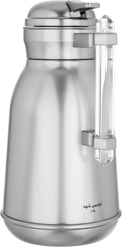Al Saif Gallery Shahad thermos set, 1 liter, thermal glass inner shell, plastic outer shell, 2 pieces - silver product image 8