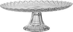 EXCELLENT HOUSEWARE Glass Serving Stand, 26 x 9.5 cm, Round, Base - Clear product image 2