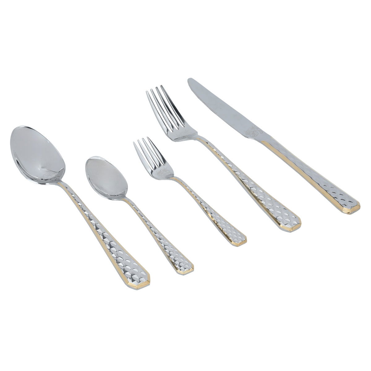Al Saif Gallery steel spoon set, patterned, 72 pieces - silver product image 6