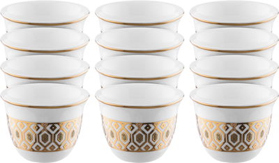 فناجين قهوة عربي السيف غاليري، 12 قطعة - أبيض product image 1