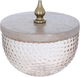 طقم مبخرة زجاج و علبة بخور السيف غاليري، 3 قطع - شفاف بني product image 4