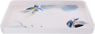 Al Saif Gallery plastic serving tray, 35 x 23 x 3 cm, rectangle - white product image 1