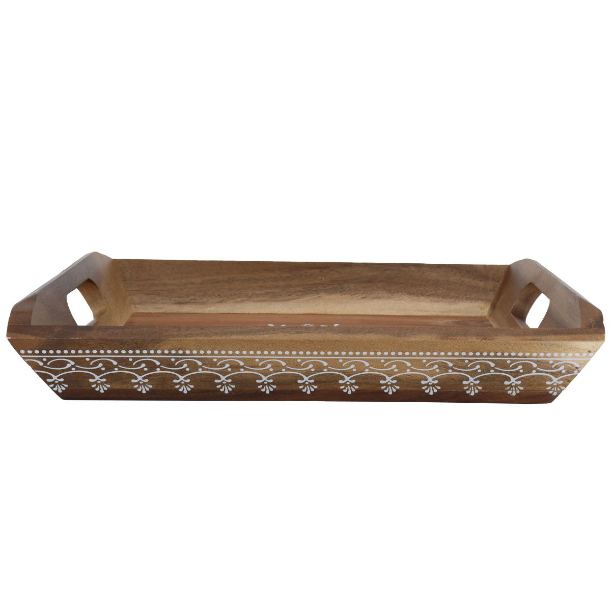 Alsaif Gallery Wood Tofareya, 40 x 30 x 5 cm, rectangle, white-brown pattern product image 2