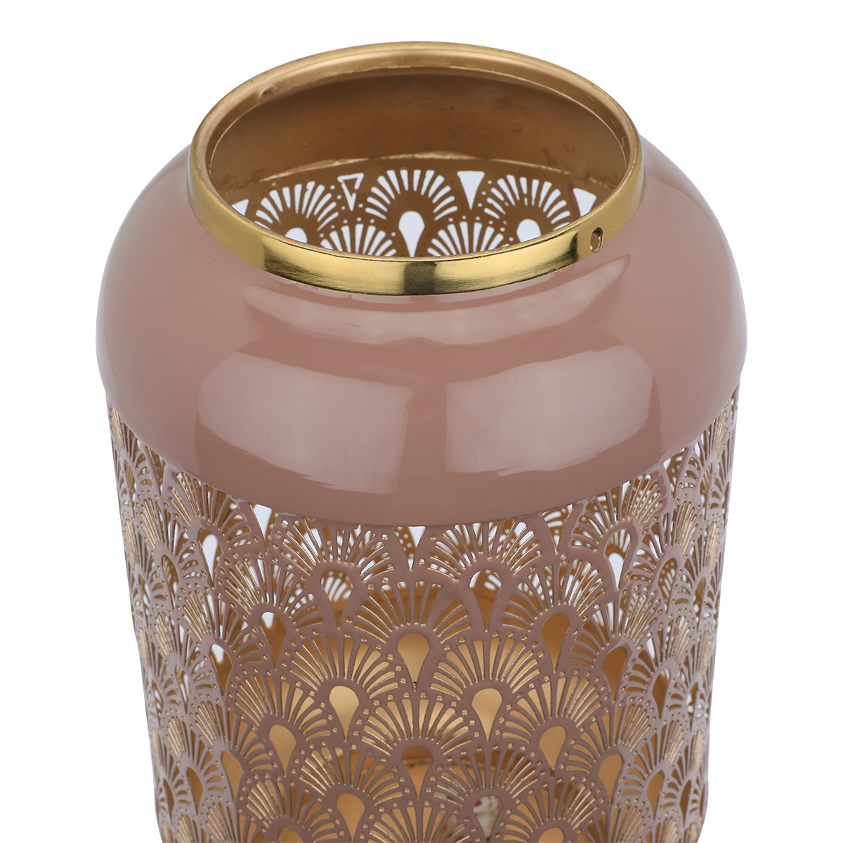فانوس استيل العين الاندلسية، 17 × 17 × 29 سم - بني product image 2