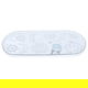 Al Saif Gallery porcelain dessert serving dish, 37 x 16.5 x 2.4 cm, oval, silver pattern - white product image 2