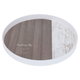 صينية تقديم بلاستيك السيف غاليري، 32×32×3 سم، دائري - أبيض بني product image 1
