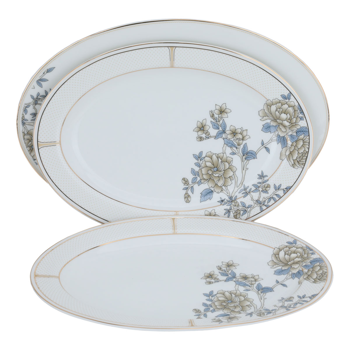 طقم سفرة بورسلان السيف غاليري، نقش وردة، 61 قطعة - أبيض product image 4