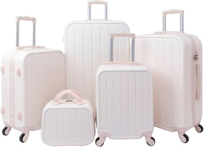 Limra ABS Luggage Set, 5 Sizes, 4 Wheels, 360 Degree Rotating, LMA-1203 - Beige product image 1