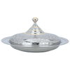 Al Saif Gallery Gozy Steel Serving Plate, 35 cm - Silver product image 1