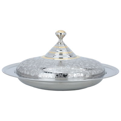 صحن تقديم غوزي استيل السيف غاليري، 35 سم - فضي product image 1