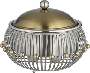 سخان طعام ستانلس استيل السيف غاليري، 2 لتر، 29x29x20 سم، دائري، قاعدة - فضي ذهبي product image