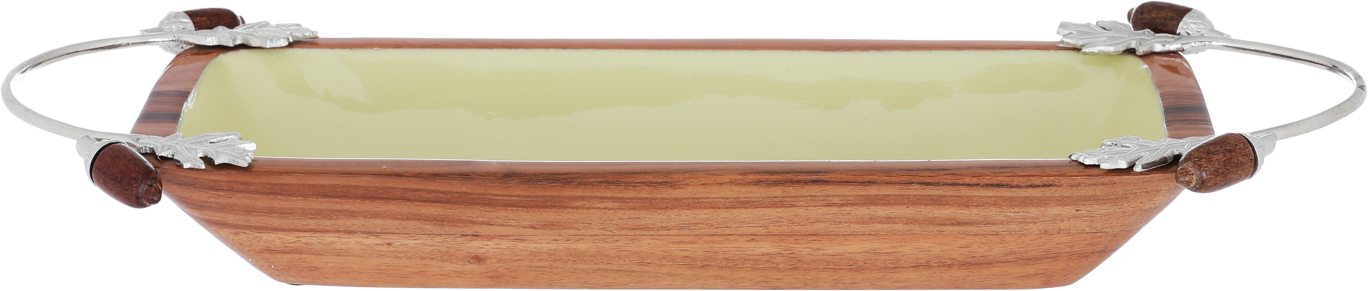 Al Saif Gallery porcelain serving plate, 14 x 35.5 cm, rectangular, deep - wooden product image