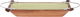 Al Saif Gallery porcelain serving plate, 14 x 35.5 cm, rectangular, deep - wooden product image 1