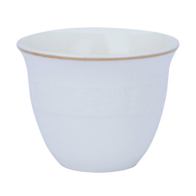 طقم فناجين قهوة عربي بورسلان السيف غاليري، 12قطعة - أبيض product image 1