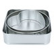 Al Saif Gallery Aluminum Cake Pans Set, 25 x 25 / 23 x 23 / 26 cm, 3 Pieces - Silver product image 2