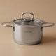 قدر استيل غطاء زجاج هاشفير، 900 مل، 14 سم - فضي product image 1