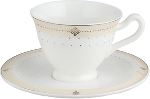 طقم تقديم سفرة بورسلان السيف غاليري، 166 قطعة، نقش ذهبي - أبيض بيج product image 2