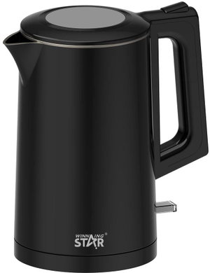 غلاية كهربائية ستانلس ستيل ويننج ستار، 1.7 لتر، 1500 واط، ST-6023 - اسود product image