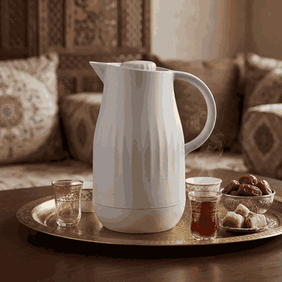 ترمس ايفا تايمليس، 1 لتر، الخامة الداخلية زجاج - رمادي فاتح product image 2