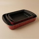 Alsaif Plus Teflon Oven Trays Set, 3 Pieces - Red product image 1