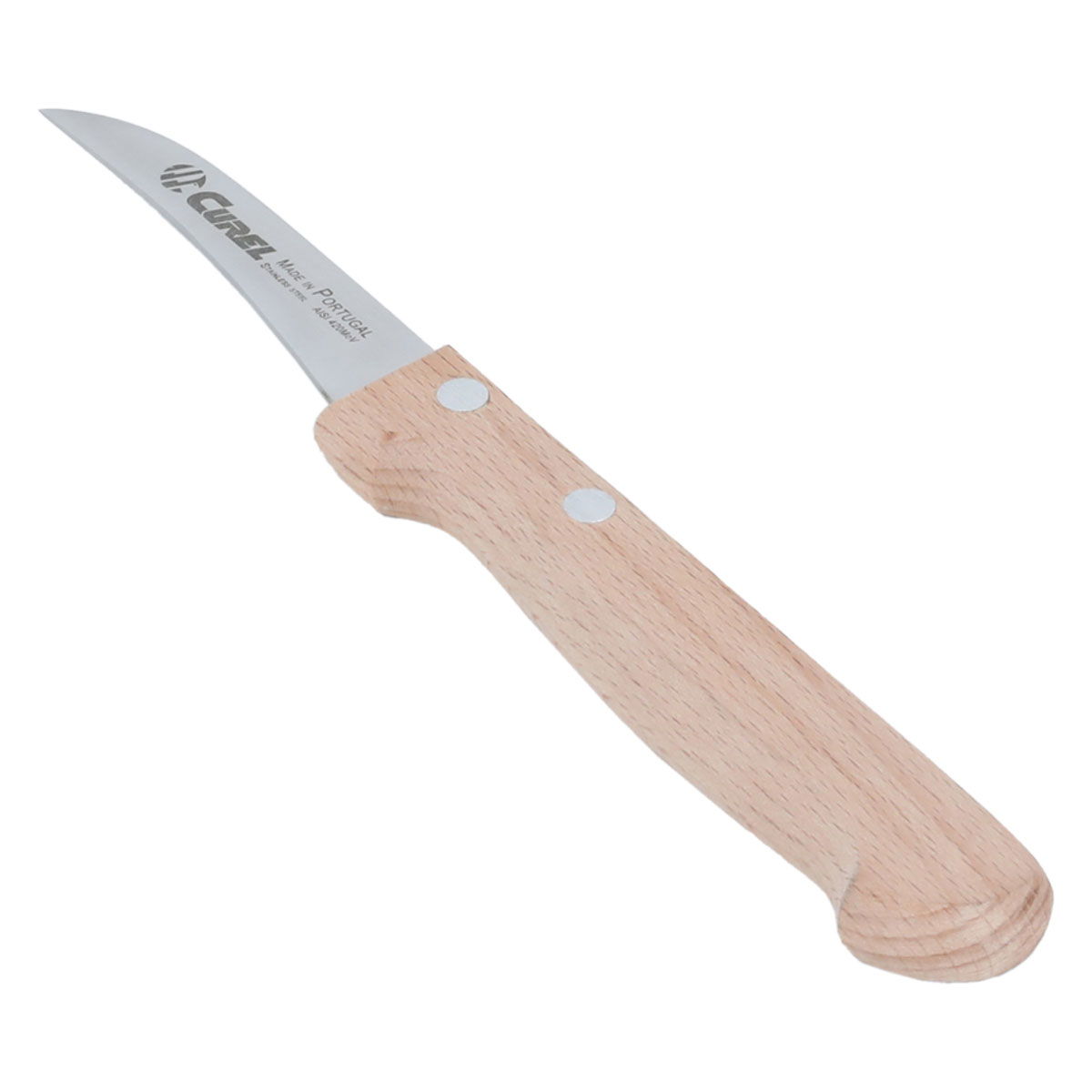 سكين تقشير استيل السيف غاليري، 7 سم، يد خشبي - فضي product image 1