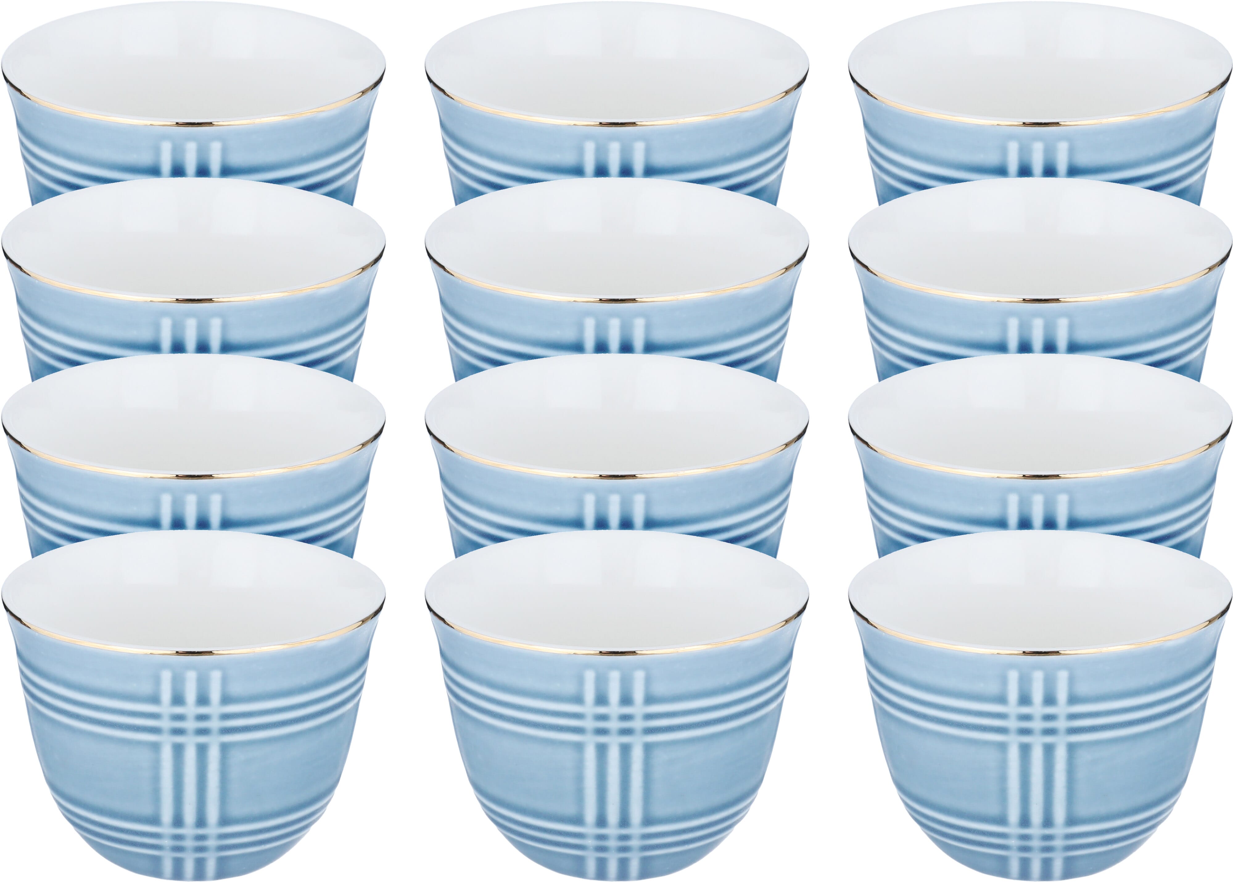 Al Saif Gallery porcelain cup set, 90 ml, 12 pieces - blue product image