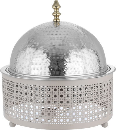 سخان طعام استيل بقاعدة بيج السيف غاليري، 32×32×36 سم، دائري - فضي product image 1