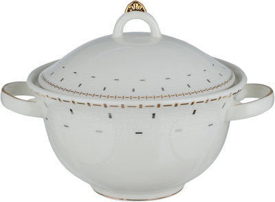 طقم سفرة بورسلان السيف غاليري، 61 قطعة، نقوشات هندسية - أبيض product image 11
