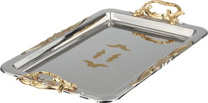 طقم طوفريات المها ستانلس ستيل السيف بلص، 3 قطع، يد ذهبي - فضي ذهبي product image 2