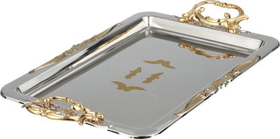 طقم طوفريات المها ستانلس ستيل السيف بلص، 3 قطع، يد ذهبي - فضي ذهبي product image 2