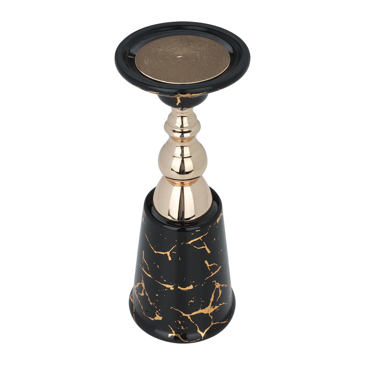 Al-Abdul Latif porcelain candlestick, 10 x 10 x 22 cm - black marble product image 2