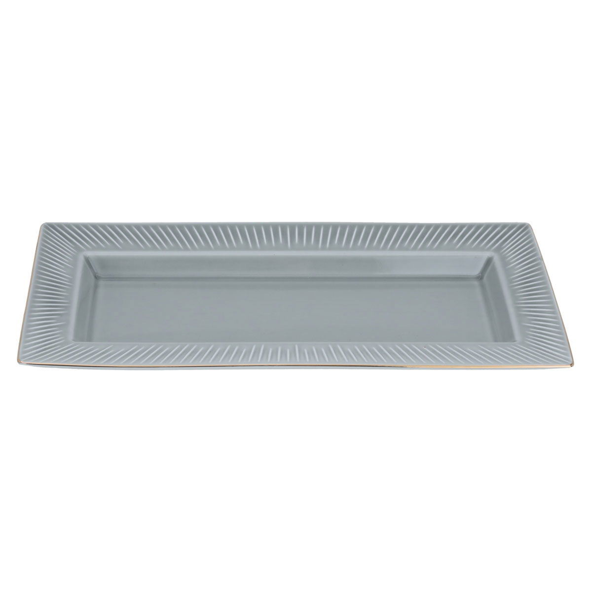 Al Saif Gallery Porcelain Dessert Serving Dish, 29X14X2.5 Cm - Grey product image
