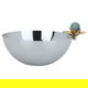 Al Saif Gallery Steel Serving Bowl, 15 x 15 x 6.7 cm, round with rose rim - silver product image 1