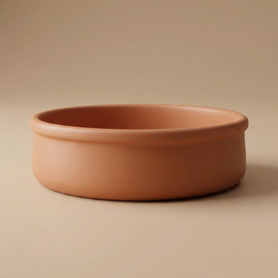 Al Saif Gallery Pottery Tray, 33X33X8 Cm - Brown product image 1