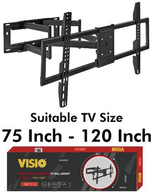 حامل تلفزيون حائط متحرك معدن فيسيو، 75-120 بوصة، VBM75120 - اسود product image 2