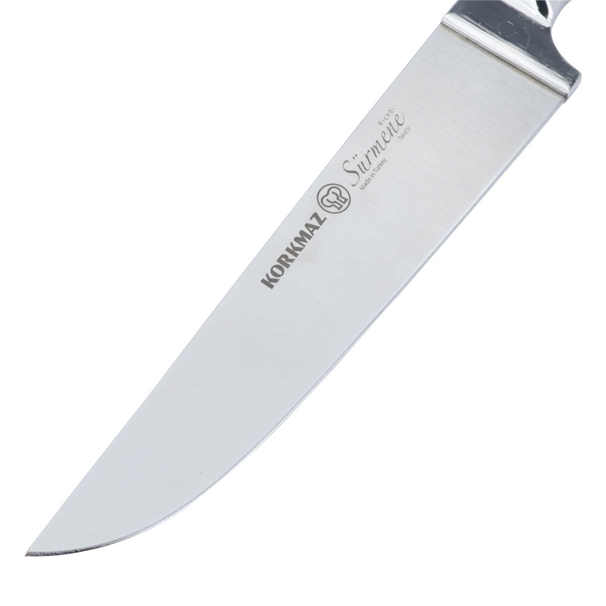 Korkmaz Steel Saif Gallery Knife, Wooden Handle - Silver product image 2