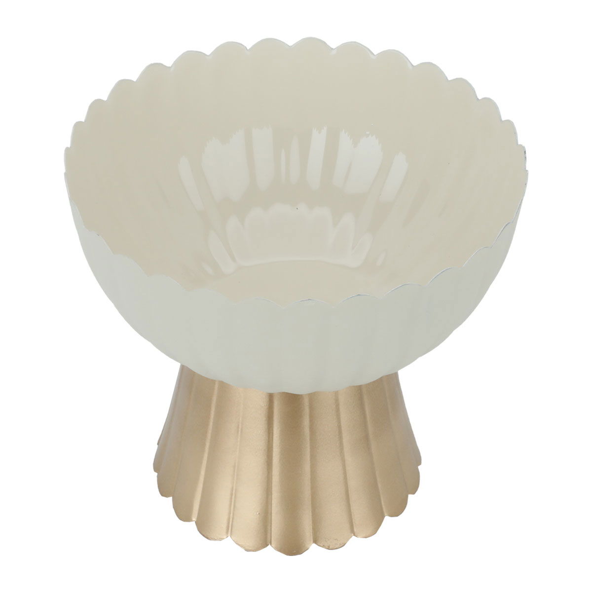 Al Saif Gallery steel serving stand, 15 x 15 x 13 cm, round, base - gold product image 2