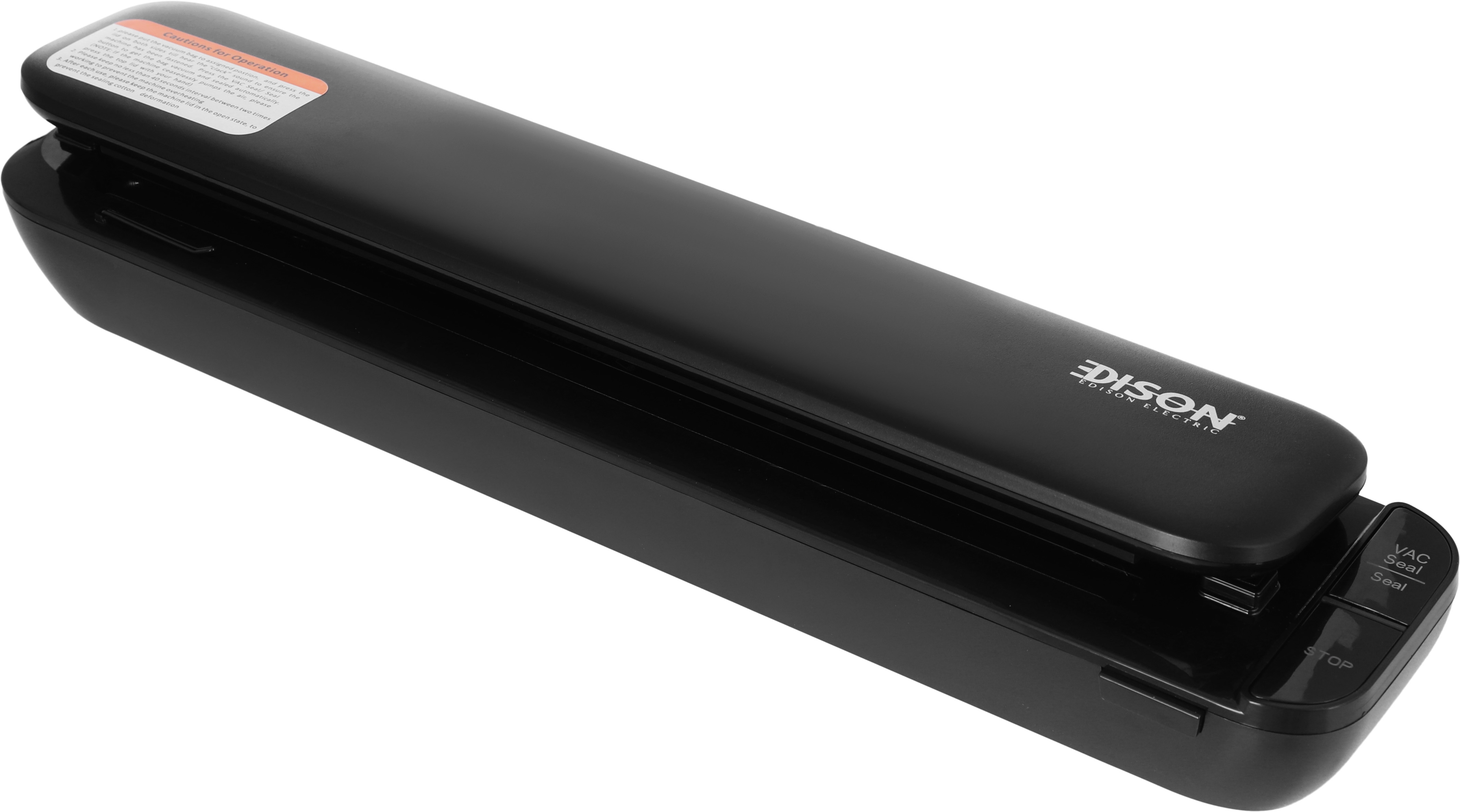 Edison VS30E Food Sealer, 110W, 28 x 12 x 8 cm - Black product image 1